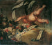Putto avec fleurs, fruits et banderole - Peter Strudel — artwork view