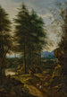 Mountain landscape with a rider on a road - Peter von Bemmel — artwork view