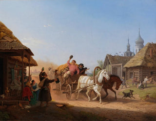 Russian Village Song Painting - Peter von Hess — artwork view
