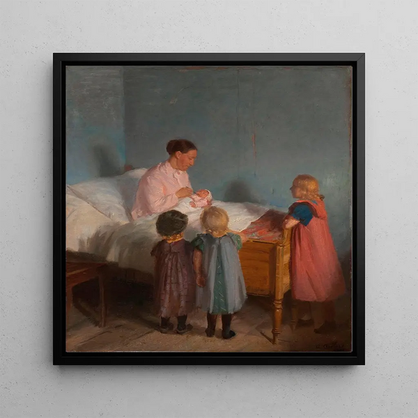 Little Brother - Anna Ancher — framed artwork on a wall