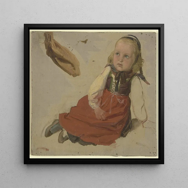 Petite fermière 3 - Jakob Becker — framed artwork on a wall