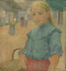 Little girl with a basket - Elemér Halsz-Hradil — artwork view