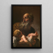 Siméon with the Child Jesus - Petr Brandl — framed artwork on a wall