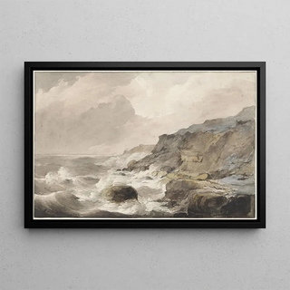 Petrus Johannes Schotel - Rotskust te Boulogne sur Mer.webp