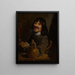 A man smoking - Petrus Staverenus — framed artwork on a wall