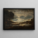 Landscape by moonlight - Petrus van Schendel — framed artwork on a wall