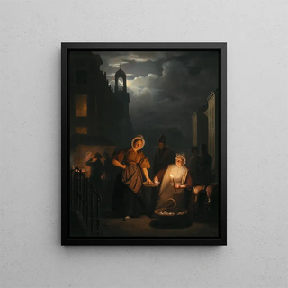 Petrus van Schendel - Night market in Rotterdam.webp