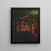 The game seller - Petrus van Schendel — framed artwork on a wall