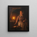 The night cabin - Petrus van Schendel — framed artwork on a wall