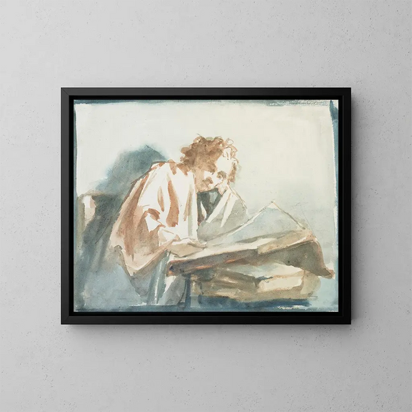 A Student - Petrus van der Velden — framed artwork on a wall
