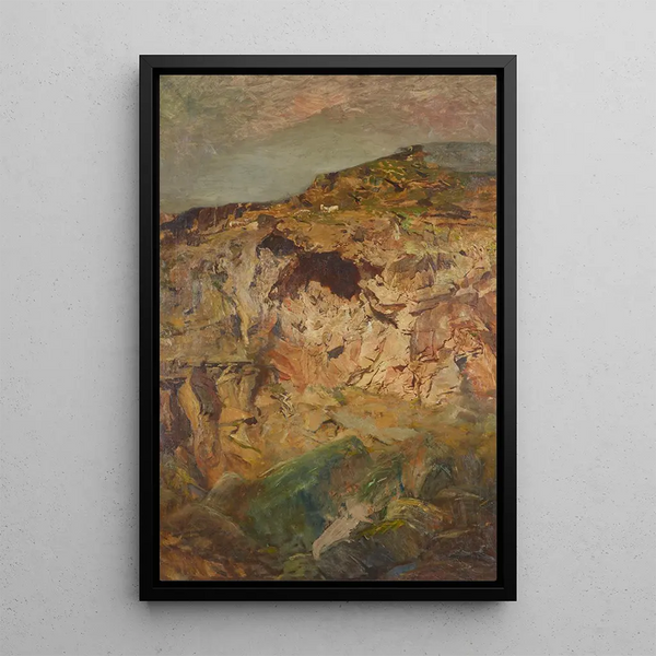 Study of Rocks at Sumner - Petrus van der Velden — framed artwork on a wall