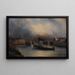 La Seine, maisons - Pharamond Blanchard — framed artwork on a wall