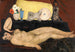 Nude reclining painting - Philibert Cockx — artwork view