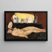 Nude reclining painting - Philibert Cockx — framed artwork on a wall