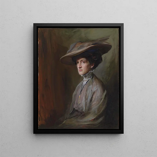 Mrs. Herbert Asquith, later Countess of Oxford and Asquith - Philip Alexius de László — framed artwork on a wall