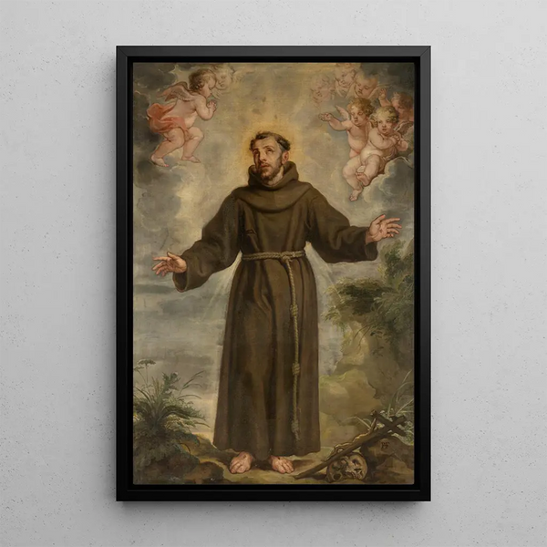 Saint François d'Assise - Philip Fruytiers — framed artwork on a wall