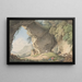 Landscape with Rocky Scenery and Sleeping Shepherd - Philip Heinrich Dunker — framed artwork on a wall