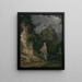 a Philosopher in a Cemetery by Moonlight - Philip James de Loutherbourg — framed artwork on a wall