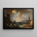 Tempête à l'entrée d'un port méditerranéen - Philip James de Loutherbourg — framed artwork on a wall