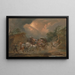 Coche dans un orage - Philip James de Loutherbourg — framed artwork on a wall