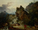 Landscape painting with boar hunting - Philip James de Loutherbourg — artwork view