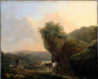 Landscape Painting with Livestock - Philip James de Loutherbourg — artwork view