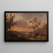 Landscape with Livestock and Peasant - Philip James de Loutherbourg — framed artwork on a wall