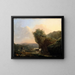 Landscape Painting with Livestock - Philip James de Loutherbourg — framed artwork on a wall