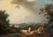 Landscape painting with resting cattle - Philip James de Loutherbourg — artwork view