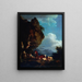 Landscape with Shepherds - Philip James de Loutherbourg — framed artwork on a wall