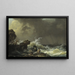 Shipwreck - Philip James de Loutherbourg — framed artwork on a wall