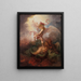 L'ange liant Satan - Philip James de Loutherbourg — framed artwork on a wall