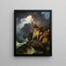 The destruction of the army of the pharaohs - Philip James de Loutherbourg — framed artwork on a wall