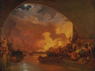 The Great Fire of London - Philip James de Loutherbourg — artwork view