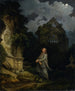 Visitor of a cemetery by moonlight - Philip James de Loutherbourg — artwork view
