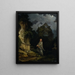 Visitor of a cemetery by moonlight - Philip James de Loutherbourg — framed artwork on a wall