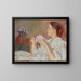 Dame in White Holding Lilacs - Philip Leslie Hale — framed artwork on a wall