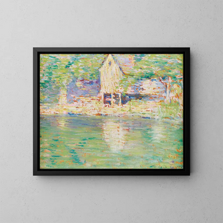 Scene of river at Giverny - Philip Leslie Hale — framed artwork on a wall