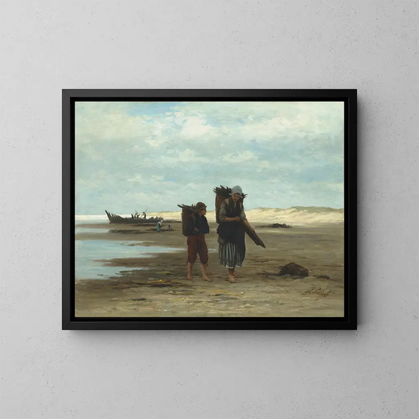 Beach Recoverers - Philip Sade — framed artwork on a wall