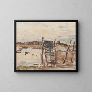 Sur la Mersea - Philip Wilson Steer — framed artwork on a wall