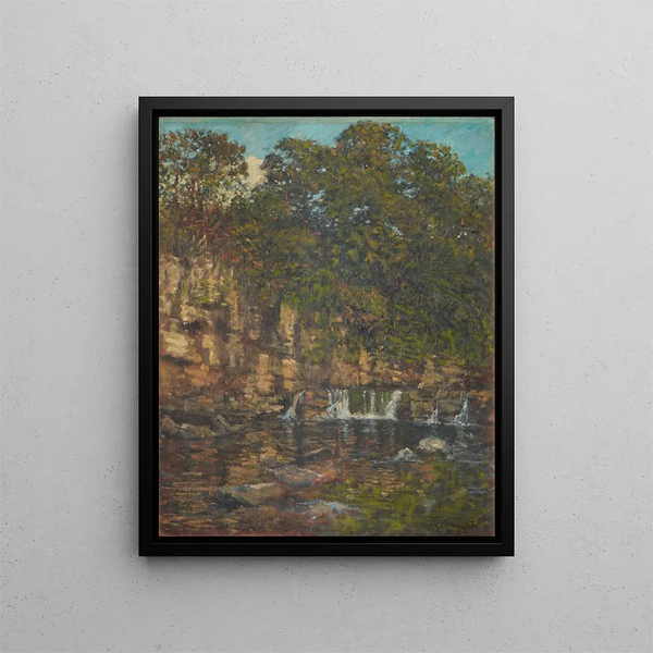 The Waterfall - Philip Wilson Steer — framed artwork on a wall