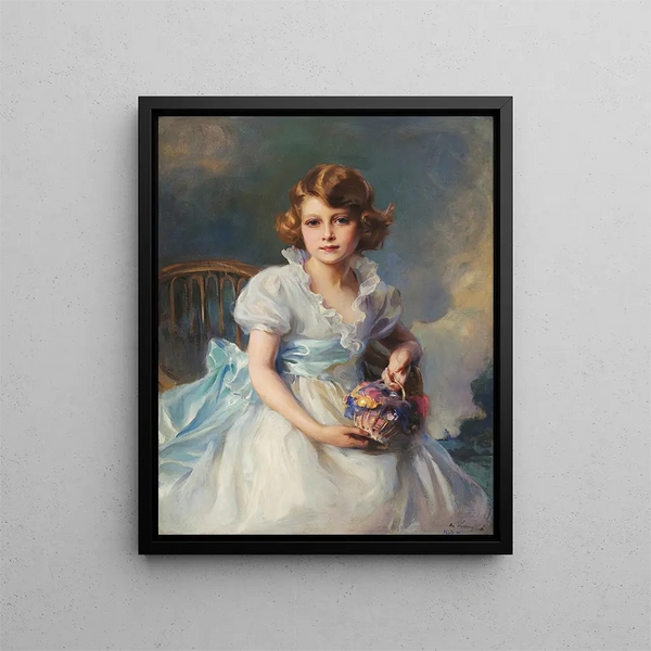 Princess Elizabeth of York - Philip de László — framed artwork on a wall