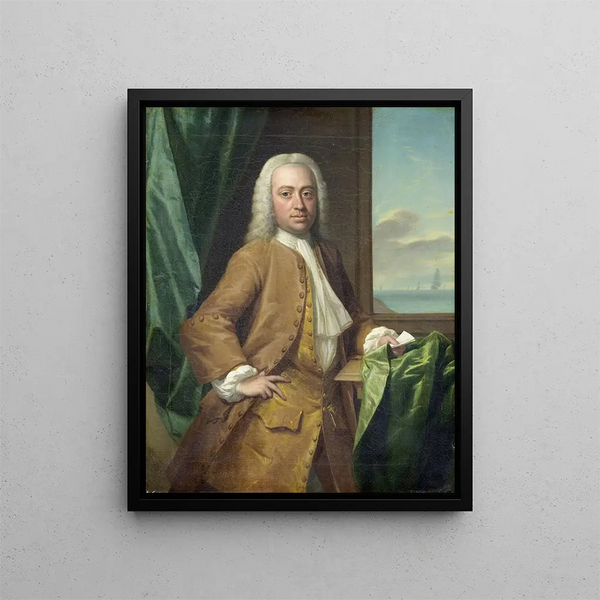 Isaac Parker 1702-55 Merchant of Middelburg - Philip van Dijk — framed artwork on a wall