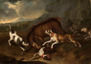 Philipp Ferdinand de Hamilton - Hirsch von Hunden gestellt.webp