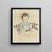 Child Playing - Philipp Franck — framed artwork on a wall