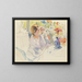 Woman with a bouquet of flowers - Philipp Franck — framed artwork on a wall