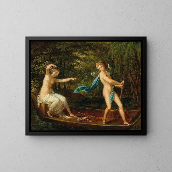 Cupidon et Psyché - Philipp Friedrich von Hetsch — framed artwork on a wall