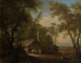 Farm between trees in midday light circa 1743-1745 - Philipp Hieronymus Brinckmann — artwork view
