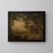 Vue de la forêt sur un paysage du soir - Philipp Hieronymus Brinckmann — framed artwork on a wall