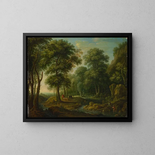 Dégagement au bord d'une forêt - Philipp Hieronymus Brinckmann — framed artwork on a wall